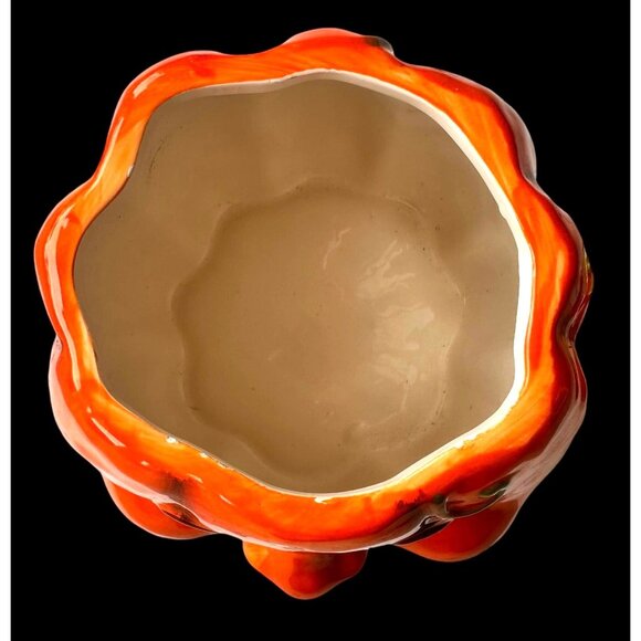 VTG Halloween Anthropomorphic Pumpkin Cookie Jar Ceramic Happy Jack O Lantern - Picture 8 of 12